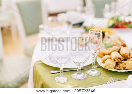 Decorated Banquet Table Setting