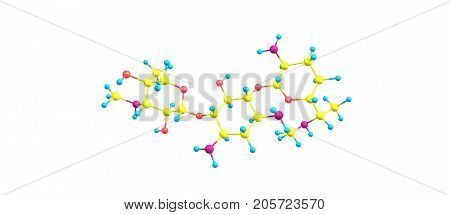 Gentamicin Molecular Structure Isolated On White