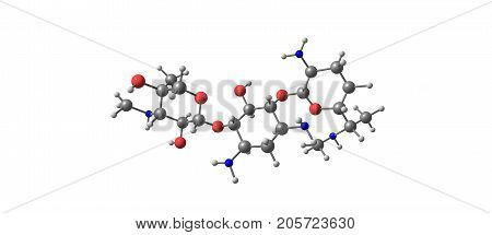 Gentamicin Molecular Structure Isolated On White