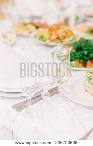 Decorated Banquet Table Setting