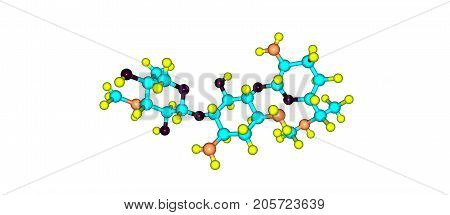Gentamicin Molecular Structure Isolated On White