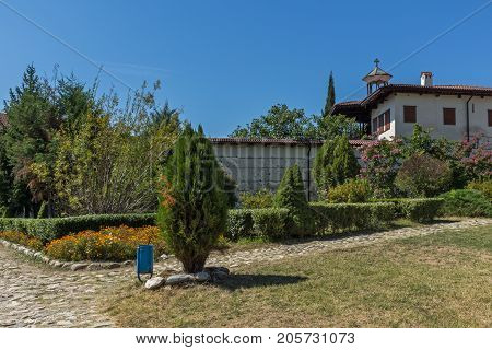 Outside view of  Rozhen Monastery of the Nativity of the Mother of God, Blagoevgrad region, Bulgaria