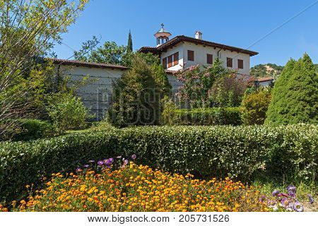 Outside view of  Rozhen Monastery of the Nativity of the Mother of God, Blagoevgrad region, Bulgaria