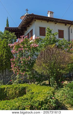 Outside view of  Rozhen Monastery of the Nativity of the Mother of God, Blagoevgrad region, Bulgaria
