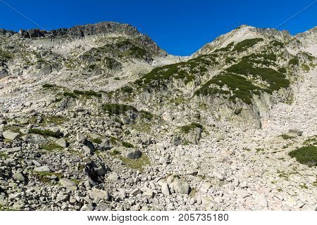 Amazing landscape with Left Kralev Dvor pass, Pirin Mountain, Bulgaria