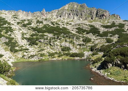 Amazing landscape with Dzhangal peak and Samodivski lakes, Pirin Mountain, Bulgaria