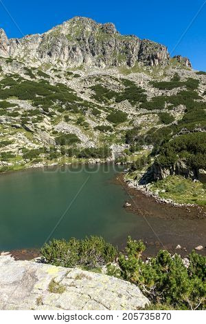 Amazing landscape with Dzhangal peak and Samodivski lakes, Pirin Mountain, Bulgaria