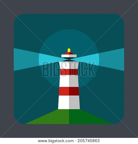 Lighthouse concept background. Cartoon illustration of lighthouse vector concept background for web design