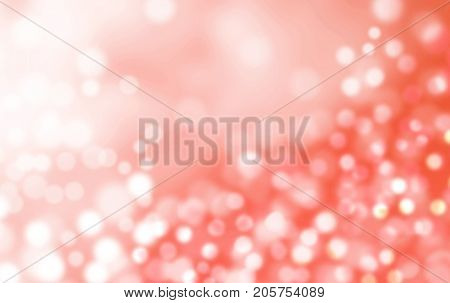 Red blur abstract beautiful bokeh shiny lights background. Can be use for valentine concept