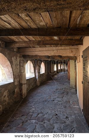 Brisighella (Ravenna Emilia Romagna Italy): the famous covered street known as via degli Asini or via del Borgo