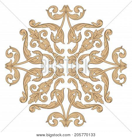 Baroque vector of vintage element for design. Decorative design element filigree calligraphy vector. You can use for wedding decoration of greeting card and laser cutting.