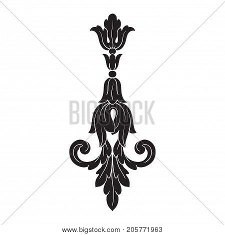 Baroque vector of vintage element for design. Decorative design element filigree calligraphy vector. You can use for wedding decoration of greeting card and laser cutting.