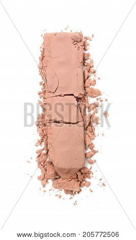 Beige Crushed Eyeshadow For Makeup As Sample Of Cosmetic Product