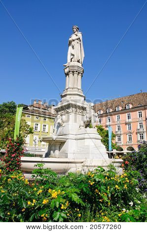 Statue of Walther von der Vogelweide - Bolzano/Bozen, South Tyrol, Italy
