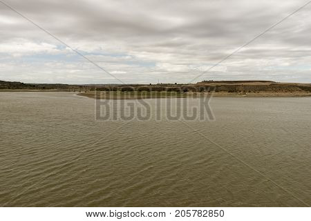 The River Ebro On Its Way Through Caspe, Aragon