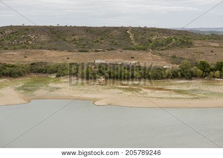 The River Ebro On Its Way Through Caspe, Aragon