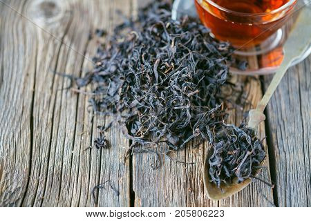 Dry And Boiled Cheenese Tea, Closeup View
