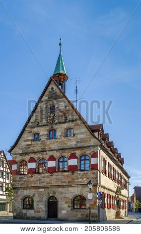 Old town hall on the market square in Lauf an der Pegnitz Bavaria Germany