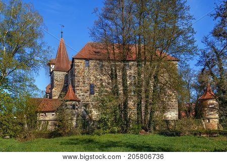 Castle in Lauf an der Pegnitz also known as the Wenzelschloss - was built by Charles IV in 1356 Germany