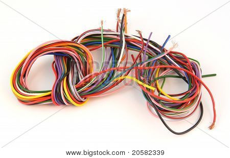 Close Up Of Multicoloured Wire