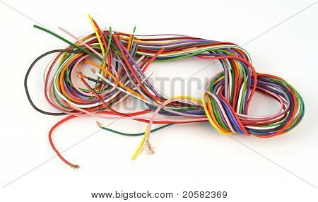 Close Up Of Multicoloured Wire