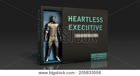 Heartless Executive Employment Problem and Workplace Issues 3D Illustration Render