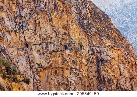 Road in canyon in Peru