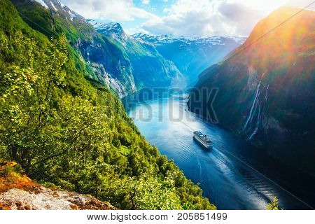 Breathtaking view of Sunnylvsfjorden fjord