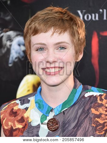 LOS ANGELES - SEP 05:  Sophia Lillis arrives for the 'IT' World Premiere on September 5, 2017 in Hollywood, CA                