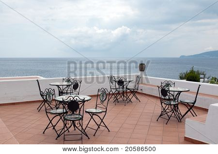 Pohled z terasy restaurace