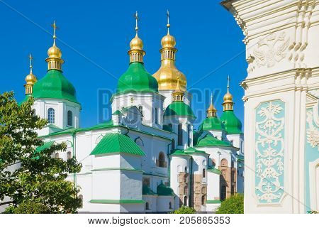 Saint Sophia Cathedral in Kiev in the spring