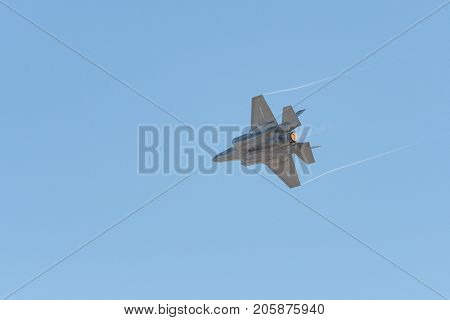 Lockheed Martin F-35B Lightning Us Marine Corps Performing At The Miramar Air Show