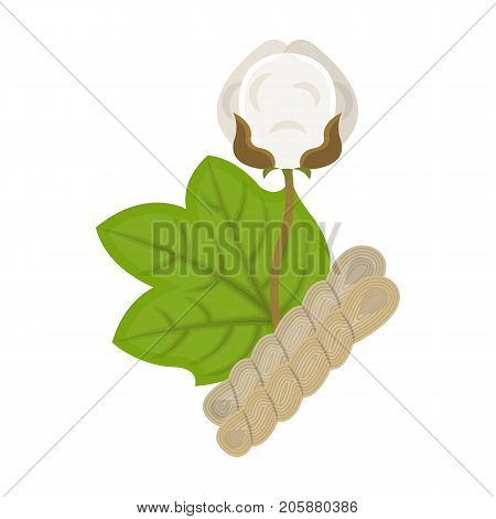 Cotton, single icon in cartoon style.Cotton vector symbol stock illustration .