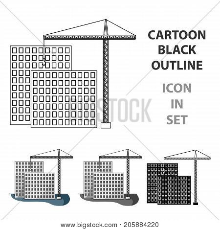 Construction of houses, real estate.Realtor single icon in cartoon style vector symbol stock illustration .