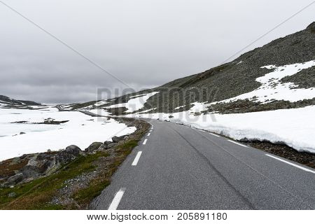 Famous Aurlandsvegen mountain road
