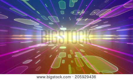 Hi-tech Background With Spinning Ovals
