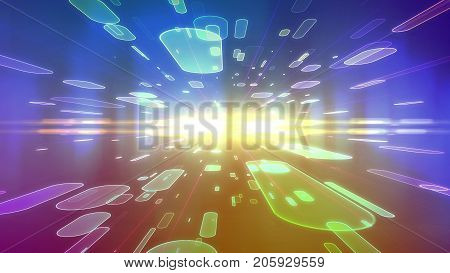 Space Background With Flying Ovals