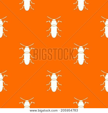 Cereal leaf beetle pattern repeat seamless in orange color for any design. Vector geometric illustration