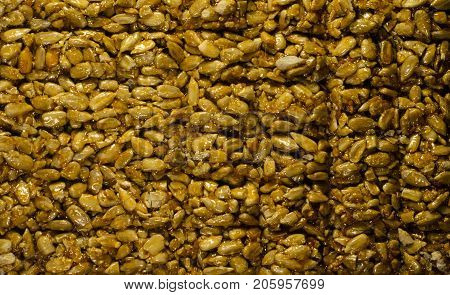 Background of the brittles with sunflower seeds