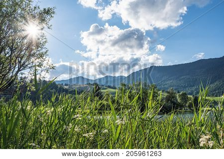 The Mountain Lake Thiersee In Tyrol, Austria