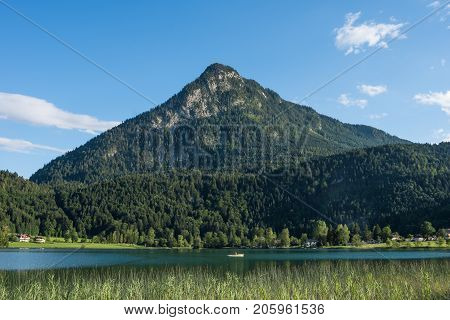 The Mountain Lake Thiersee In Tyrol, Austria