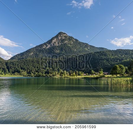 The Mountain Lake Thiersee In Tyrol, Austria