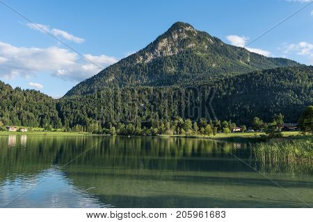 The Mountain Lake Thiersee In Tyrol, Austria