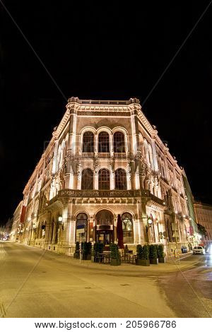 Palais Ferstel - A traditional Viennese building at Herrengasse in downtown district of Vienna, Austria, Europe