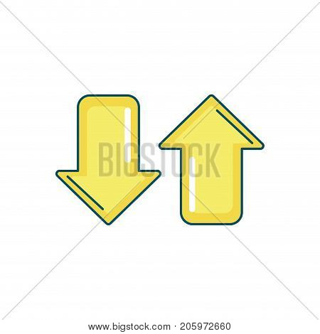 arrows to loading digital data connection vector illustration
