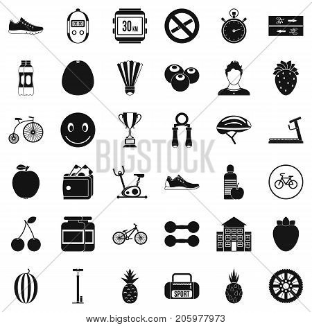 Measure icons set. Simple style of 36 measure vector icons for web isolated on white background