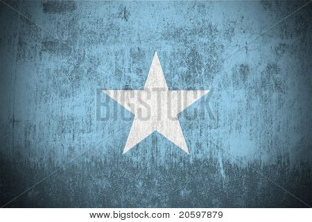 Weathered Flag Of Somalia, fabric textured