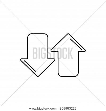 line arrows to loading digital data connection vector illustration
