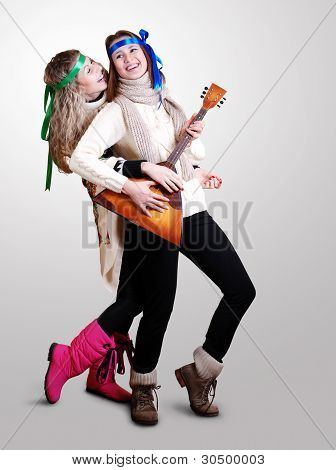 Ruská tanečnice s balalajka