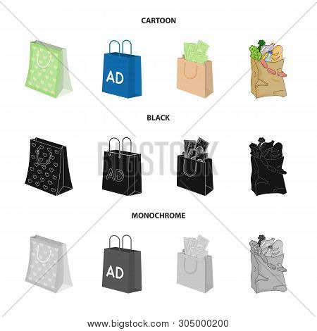 Vector Illustration Of Package And Food Symbol. Set Of Package And Box Stock Vector Illustration.
